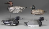 Four Decoys one canvasback wit