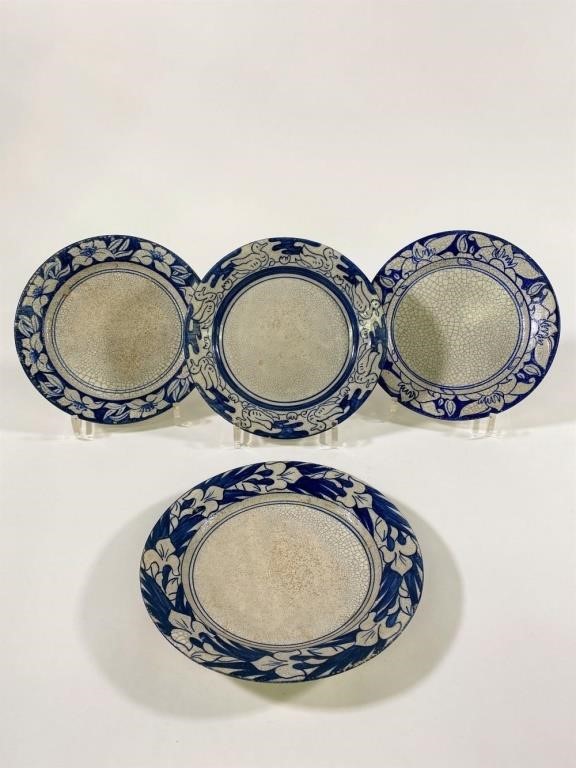 Four Dedham Pottery Plates all with