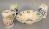 FOUR DELFT PIECES TO INCLUDE T