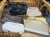 FOUR DESIGNER HANDBAGS AND PUR