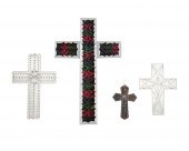 FOUR DEVOTIONAL TIN WALL CROSS