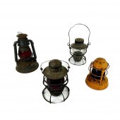 FOUR DIETZ LANTERNS 20TH CENTU