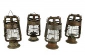 FOUR DIETZ LANTERNS 20TH CENTU