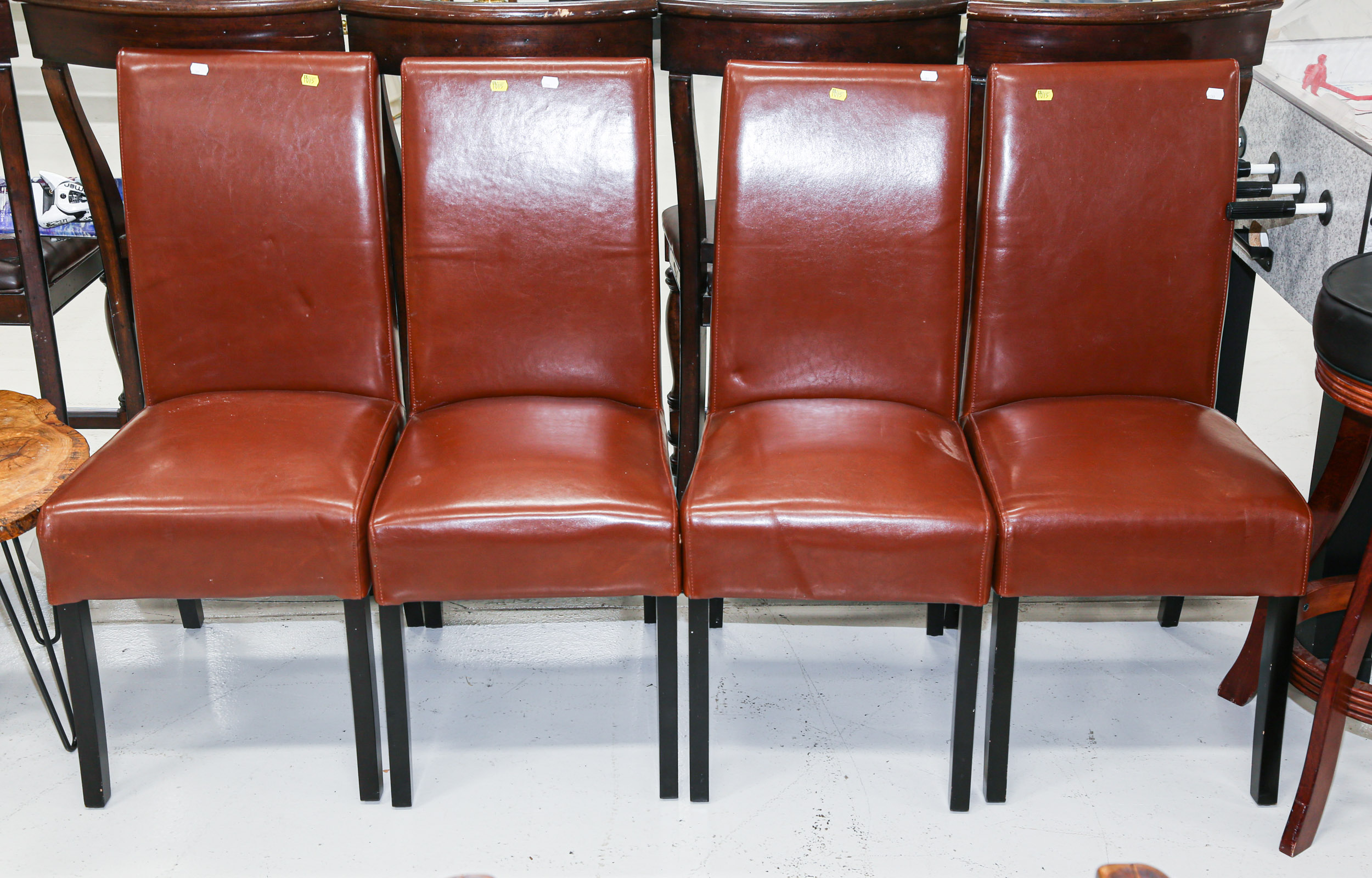 FOUR DINING CHAIRS Modern; with