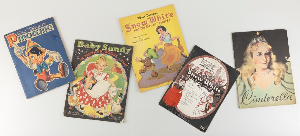 FOUR DISNEY SOFT-COVERED BOOKS 20TH