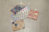 FOUR DOLL QUILTS. Cotton patch