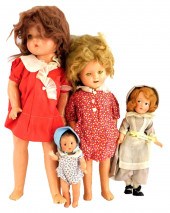 FOUR DOLLS: VINTAGE 16" IDEAL