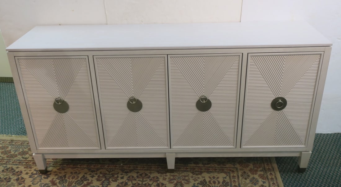 FOUR DOOR WHITE PAINTED CREDENZA