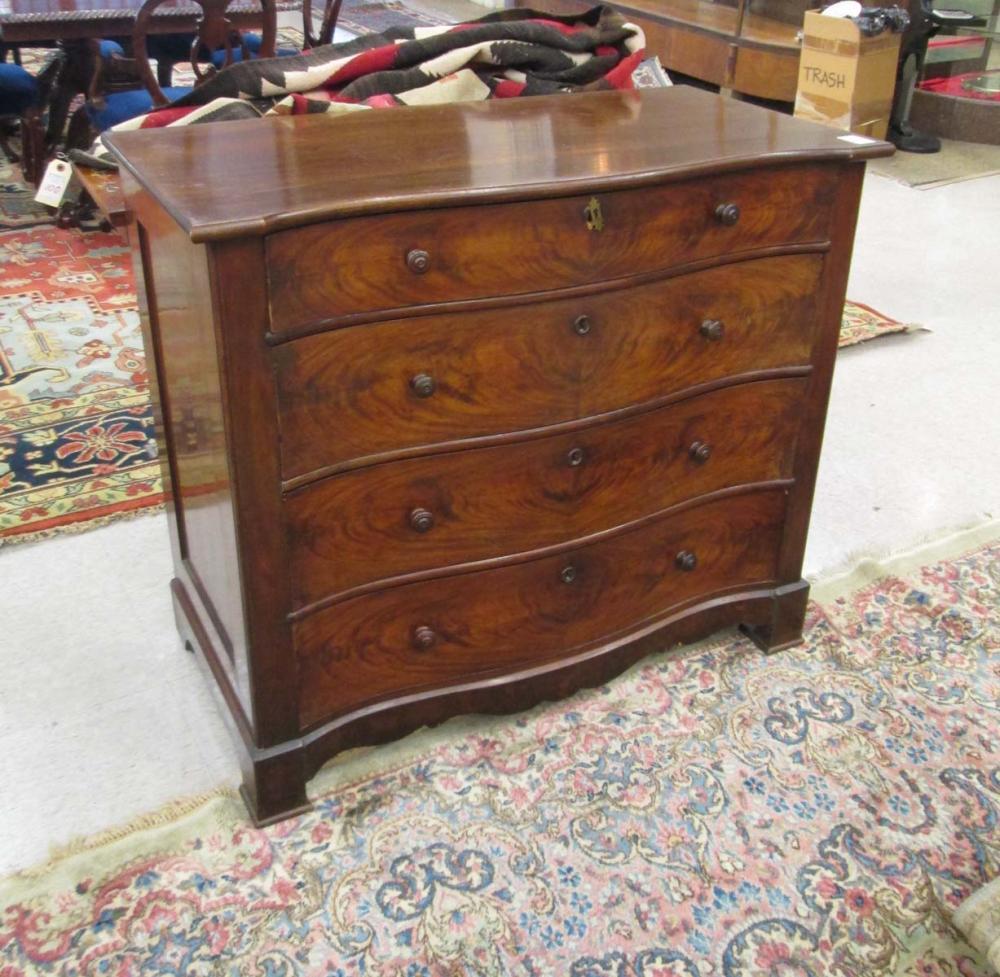 FOUR-DRAWER MAHOGANY CHEST,