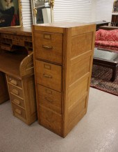 FOUR DRAWER OAK FILE CABINETFO