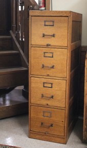 FOUR-DRAWER OAK FILE CABINETFO