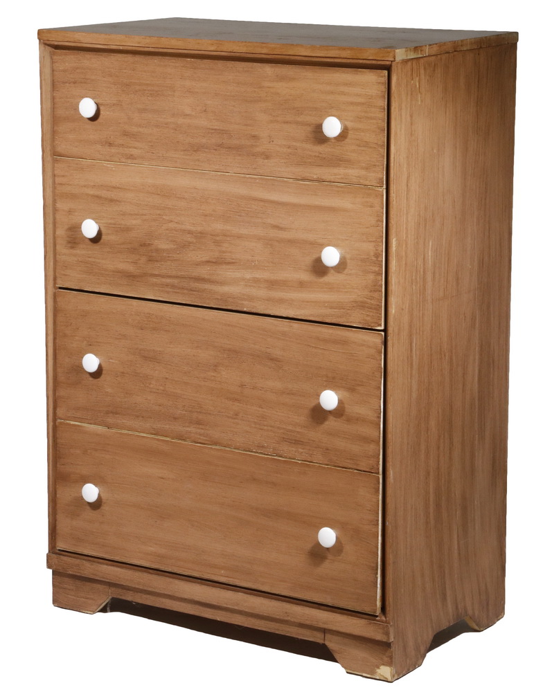 FOUR-DRAWER PAINTED MID-CENTURY