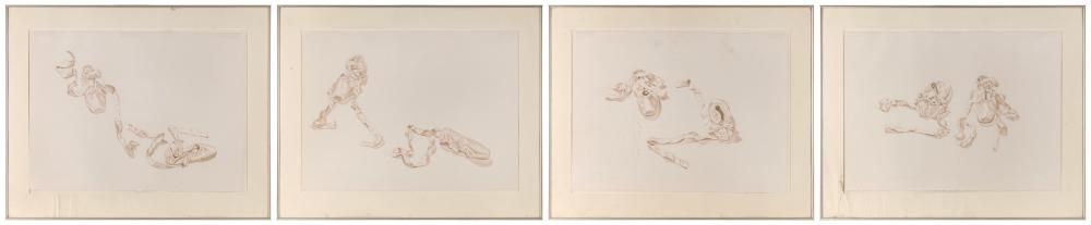FOUR DRAWINGS OF BALLET POINTE