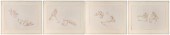 FOUR DRAWINGS OF BALLET POINTE