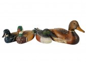 FOUR DUCK DECOYScomprising thr