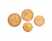 FOUR DUTCH CROWN COINS AND THR