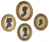 FOUR EARLY 19TH C. SILHOUETTES