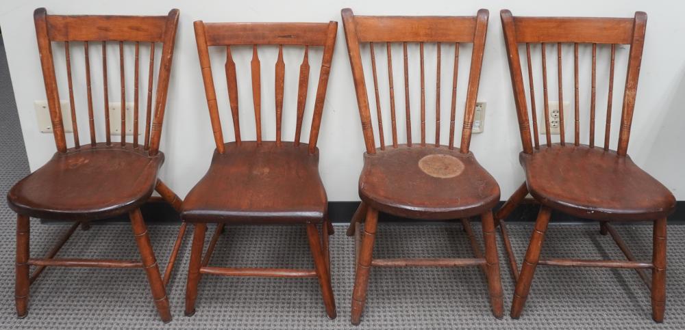 FOUR EARLY AMERICAN STYLE FRUITWOOD