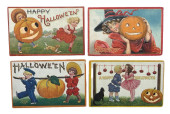 FOUR EARLY HALLOWEEN POSTCARDS