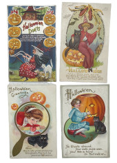 FOUR EARLY HALLOWEEN POSTCARDS