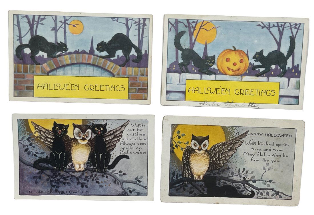 FOUR EARLY HORIZONTAL HALLOWEEN
