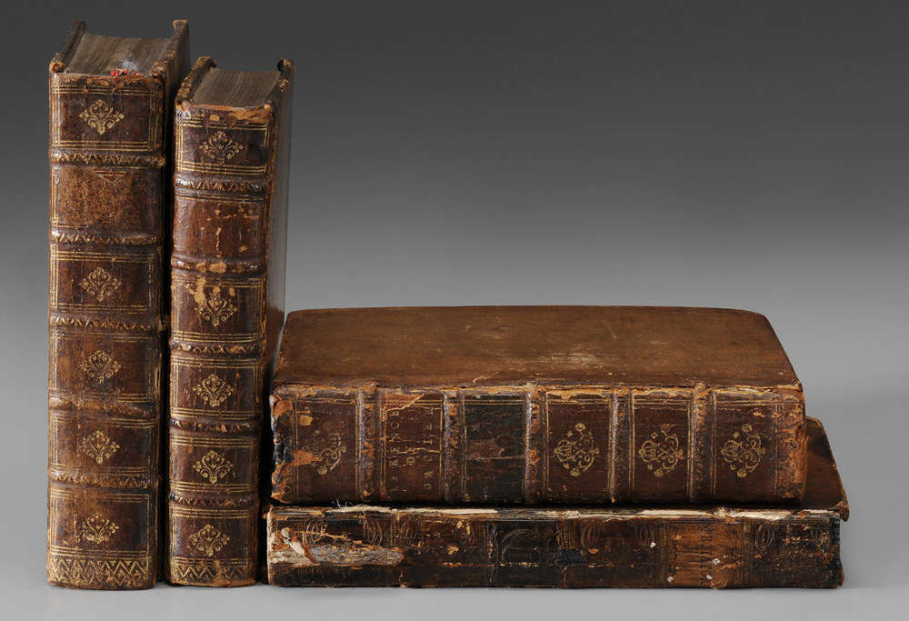 Four Early Leather Bound Books