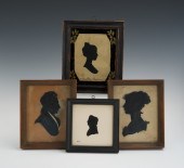 Four Early Silhouette Portrait