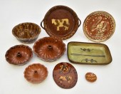 Four early Turks head molds, l