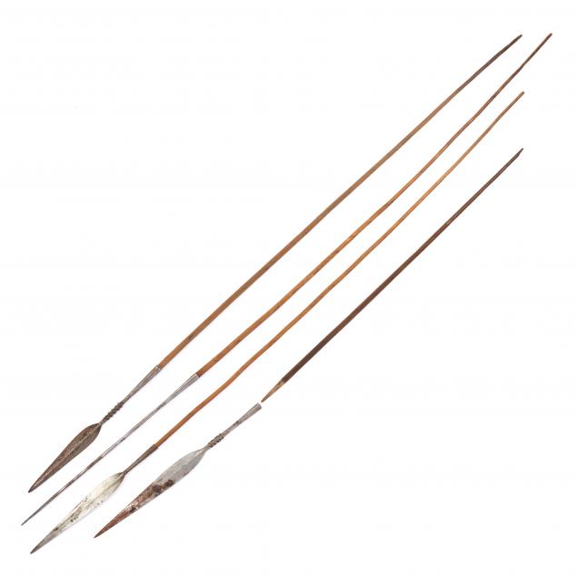 FOUR EAST AFRICAN SPEARS FROM