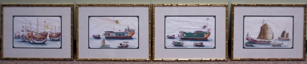 FOUR EAST ASIAN WATERCOLOR ON