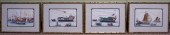 FOUR EAST ASIAN WATERCOLOR ON