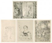 Four Edgar Degas etchings (Fre
