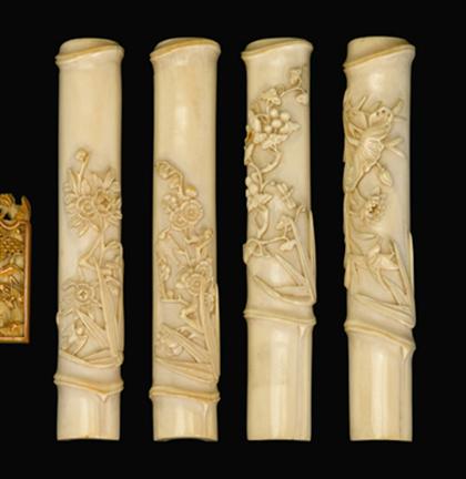 Four elephant ivory carved
