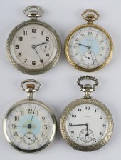 FOUR ELGIN POCKET WATCHES1: E.