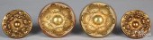 FOUR EMBOSSED BRASS CURTAIN TI