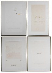 FOUR EMBOSSED COLLECTIBLE PRIN