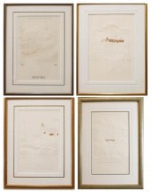 FOUR EMBOSSED COLLECTIBLE PRIN