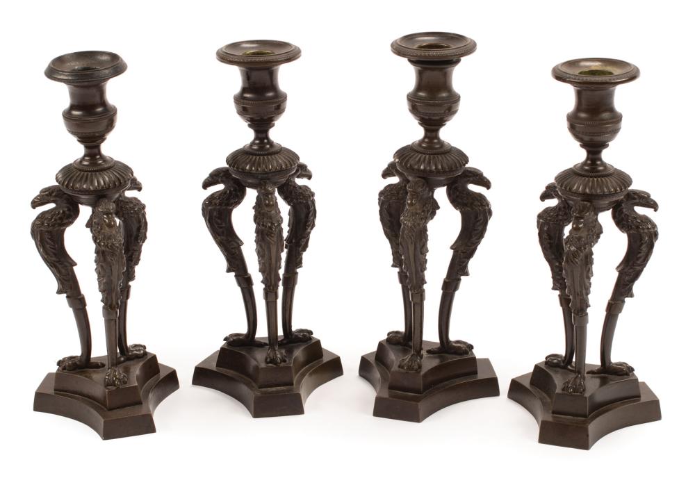 FOUR EMPIRE-STYLE PATINATED