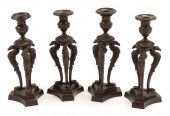 FOUR EMPIRE-STYLE PATINATED BR