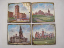 Four enamel on white metal (tests