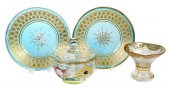 FOUR ENAMELED GLASS OBJECTSCon