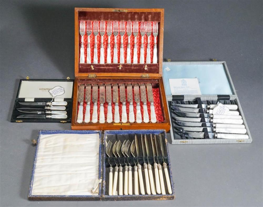 FOUR ENCASED FORK AND KNIFE