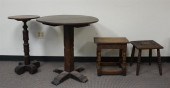 FOUR ENGLISH AND AMERICAN OAK