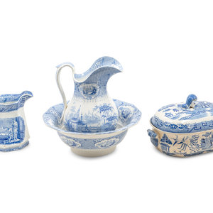 Four English Blue and White