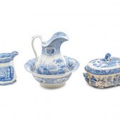 Four English Blue and White Tr