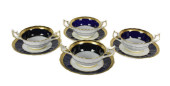 FOUR ENGLISH CAULDON PORCELAIN