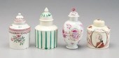 Four English ceramic tea boxes