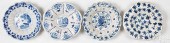 FOUR ENGLISH DELFTWARE LOBED D