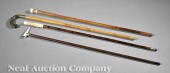 Four English Gadget Canes 19th