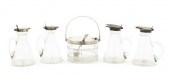 Four English Glass Syrup Pitch